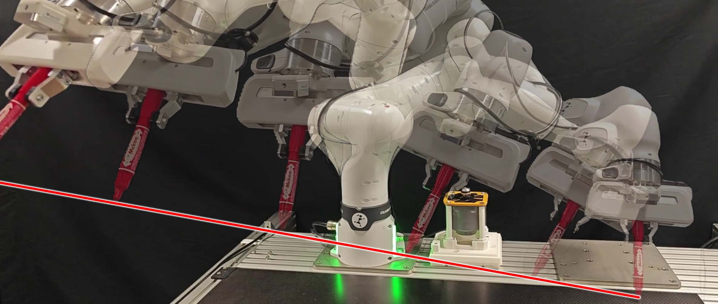 Single-arm robot system developed in the lab